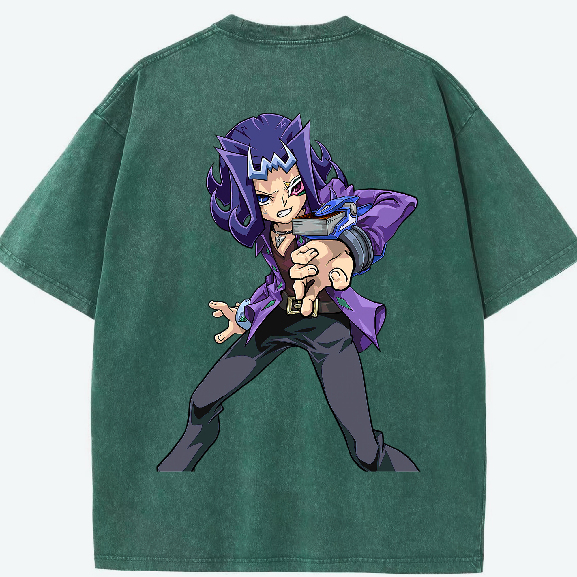 （画像用） 遊☆戯☆王 Yu-Gi-Oh! 綿100% ヴィンテージ風 半袖Tシャツ（背面プリント）